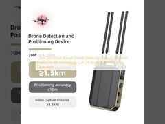 Plataforma de sistema de detección de drones con alcance de detección de 12 km basada en tecnología de RF, capaz de operar continuamente las 24 horas