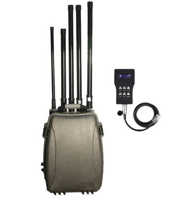 comprar Personalización 6 bandas Drone Jammer de señal portátil Manpack estilo sistema de defensa UAV Fabricación en línea