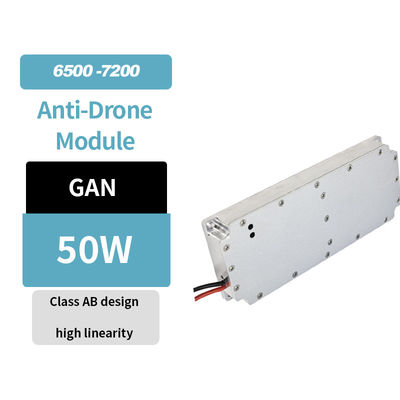 comprar Módulo de amplificador de RF GaN de alta potencia 6500 7200MHz con potencia de salida de 50W y frecuencia personalizable para aplicaciones anti-drones Fabricación en línea