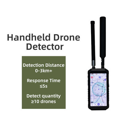 comprar Detector de drones portátil con rango de frecuencia de 100 MHz a 6 GHz y rango de detección de 3 km para el sistema de detección pasivo de UAV Fabricación en línea