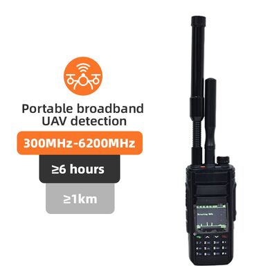 comprar Detector de drones portátil de 2KM 300M ~ 6.2Ghz 1.5G 2.4G 5.2G 5.8G UAV portátil FPV Dji Dron Detect Detector del sistema Fabricación en línea