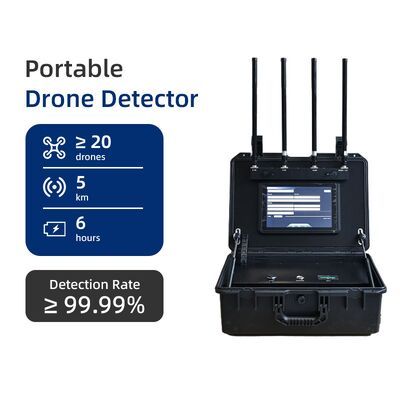 comprar Detector de drones de 5 km 70M-6Ghz, portátil, de posicionamiento de frecuencia completa, sistema de detección de pilotos de UAV Fpv, Dji IP65, alarma, seguimiento, seguridad Fabricación en línea
