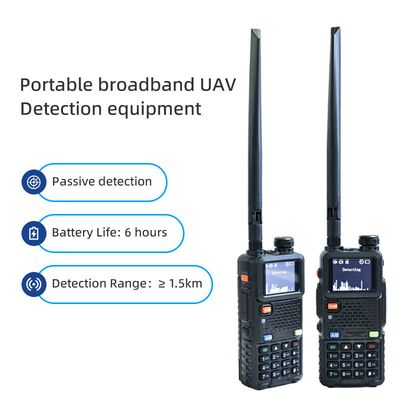 comprar Detector de drones portátiles de 2 km 300M ~ 6Ghz Alarma de frecuencia completa 1.5G 2.4G 5.2G 5.8G UAV FPV Dji Dron Detect Detector del sistema Fabricación en línea