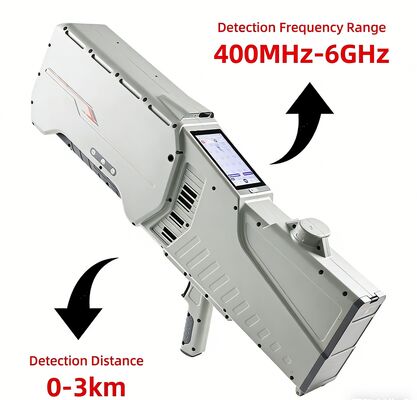 comprar Detector de drones portátil con detección de 400MHz-6GHz, alcance de 3 km y navegación GPS con suplantación de identidad, equipo portátil antironas Fabricación en línea