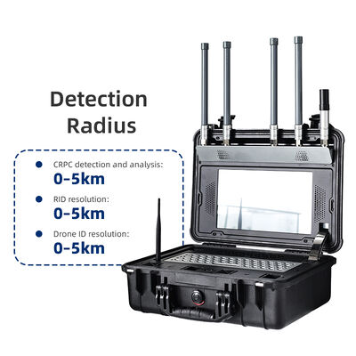comprar Analista de espectro portátil Detector de drones FPV y detección digital de UAV con instantánea de video en tiempo real 5 km RF Signal Finder para la seguridad de prisiones y aeropuertos Fabricación en línea