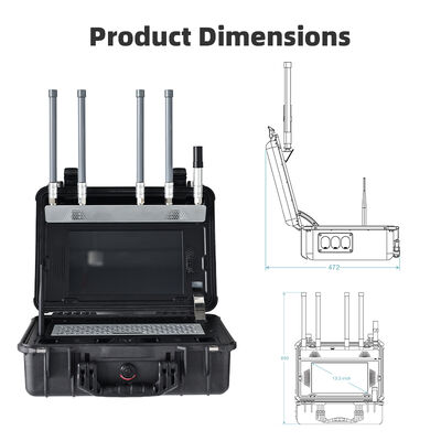 comprar Sistema táctico de defensa con drones Detector portátil y falsificador Detección UAV de 5 km + Falsificación GNSS de 1 km Instantánea de vídeo en tiempo real Geolocalización del piloto, alertas de lista negra para la Patrulla Fronteriza Fabricación en línea