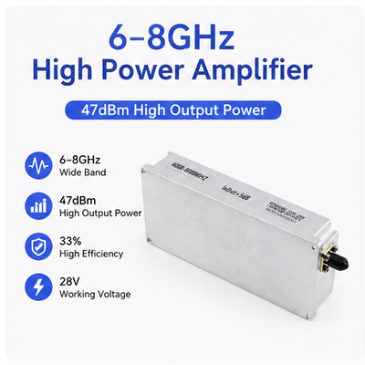 comprar Amplificador de potencia RF GaN TZ-6000-8000 de 50 W | Módulo de banda ancha de 6000-8000MHz Fabricación en línea