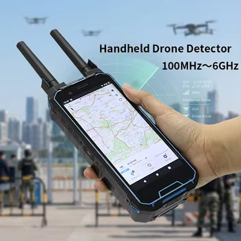 comprar Detector de drones portátiles multifunción de 100 MHz-6 GHz con detección pasiva, monitoreo FPV e intercomunicador de red inalámbrica para la seguridad de infraestructuras críticas Fabricación en línea