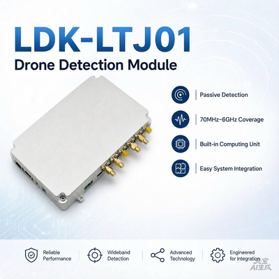 comprar Módulo de detección de drones de alta precisión de 70-6000 MHz: Unidad informática integrada para identificar las huellas digitales electrónicas de DJI y Autel para sistemas anti-drones Fabricación en línea