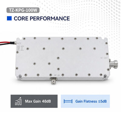 Comprar Módulo amplificador de RF de alta potencia de 100W y 300-2700MHz con protección integrada de temperatura, VSWR y ALC, cobertura de banda ancha para sistemas de seguridad de baja altitud Fabricación en línea