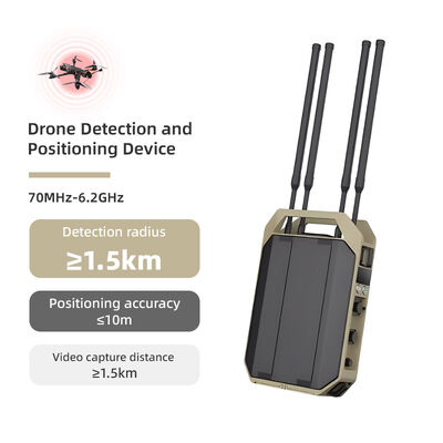 Portable Drone Detector with 12km Detection Range 100MHz-6.2GHz Wideband Detection and 24 Hours Continuous Operation