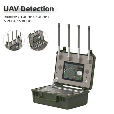 Portable Drone Detector | 5 km Detection Radius, 10 km Coverage | 900 MHz / 1.4 GHz / 2.4 GHz / 5.2 GHz / 5.8 GHz| 24/7 Anti-Drone Security System & Defense System