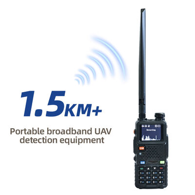 1.5KM Range 300-6000MHz Portable Handheld Drone Detector Anti Drone System for UAV Detection